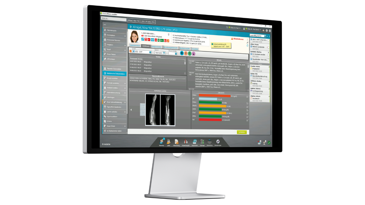 archiv medatixx Integration mockup