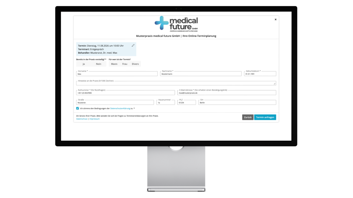 webtermin Desktop Mockup 2